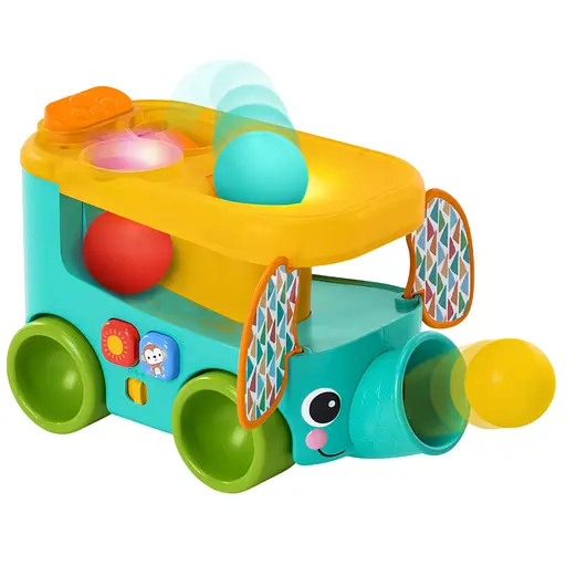 Музыкальная игрушка Bright Starts Pop & Roll Safari Bus (16827) - фото 1