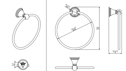 Кільце настінне для рушника Sonia Genoa 107455 Хром - фото 4