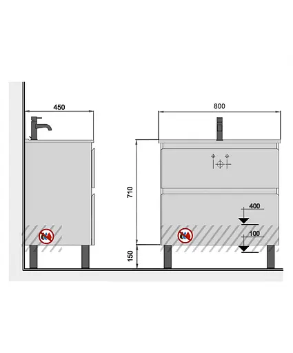 Тумба Мойдодир Палермо 80-U в ванну з умивальником SU-80 Білий - фото 2