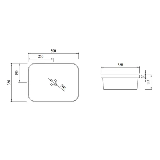 Умивальник Qtap Scorpio 500x380x145 White QT1411K490WN, Білий - фото 2