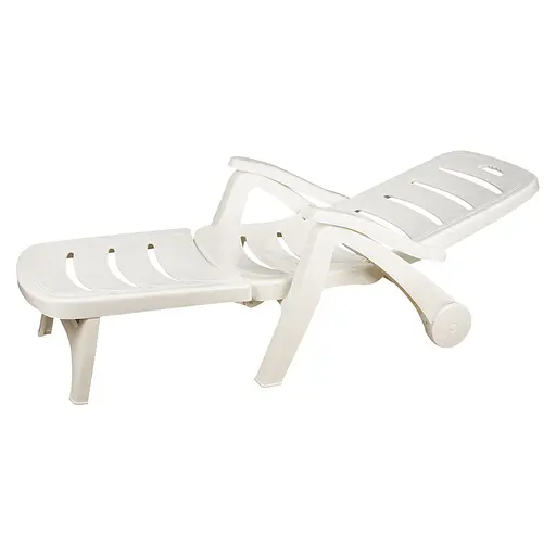 Уцінка. Шезлонг складаний Market Union 185х75х100 см білий (958725) - фото 2