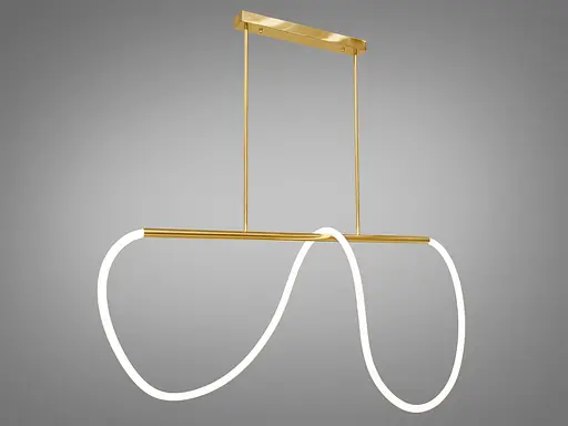 Багата світлодіодна люстра над робочою поверхнею Шланг, 32W, бронза - фото 2