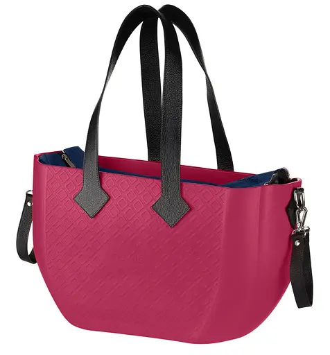 Сумка MyMia ручки кожа, коврик, ремни для коляски, малиново-черный Nuvita det0018677 - фото 1