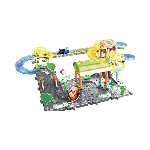 Залізничний трек 899-7, 75 деталей, локомотив із реалістичним дизайном