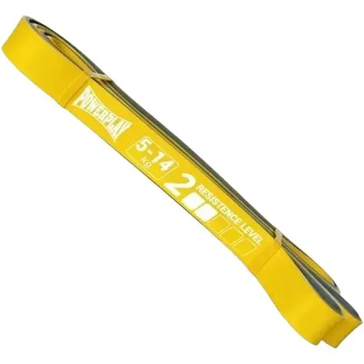 Гумка для фітнесу і кроссфіту PowerPlay 4116 Double Colors Жовто/Сіра (5-14 кг) (PP_4116_Yellow_(5-14 kg)) - фото 1