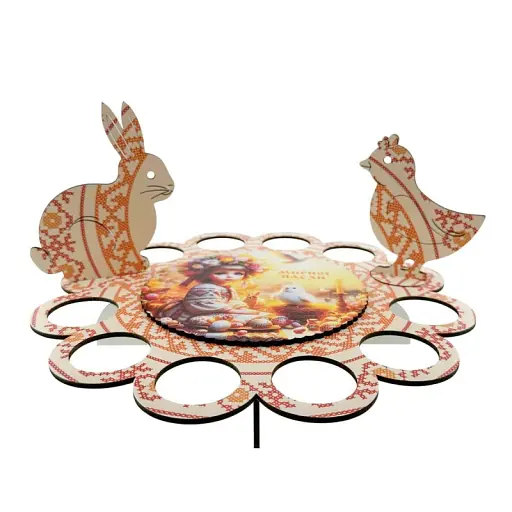 Великодня підставка бежева на 12 яєць - фото 1