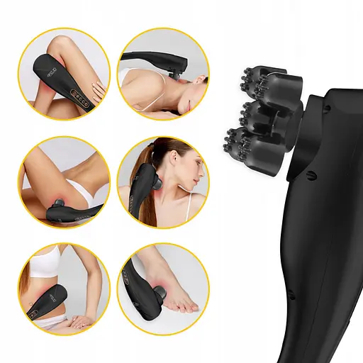 Ручний вібраційний масажер для тіла 4FIZJO Long Stick 7 в 1 4FJ0556 Black (P-5907739319142) - фото 7