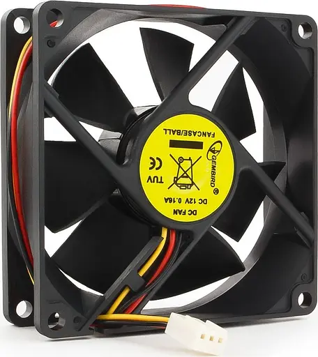 Вентилятор 80mm Gembird FANCASE/BALL 3pin - фото 1