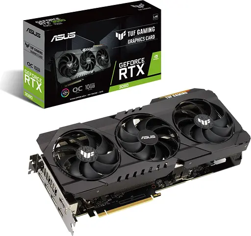 Відеокарта ASUS RTX 3080 10G TUF OC (TUF-RTX3080-O10G-GAMING) (GDDR6X, 320 bit, PCI-E v4.0 x16) Б/в - фото 4