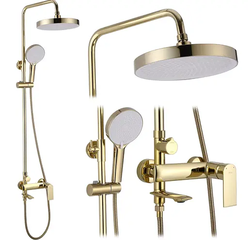Душова система Rea Veneta gold з виливом REA-P7842, Золотий - фото 4