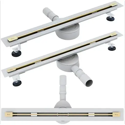 Трап для душа Rea Neo 70 Ultra Slim Pro brushed gold REA-G9804 - фото 1