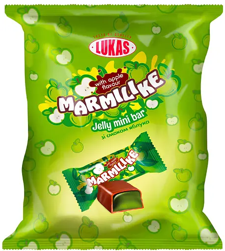 Уцінка. Цукерки Lukas Marmilike глазуровані желейні зі смаком яблука 1 кг - фото 2