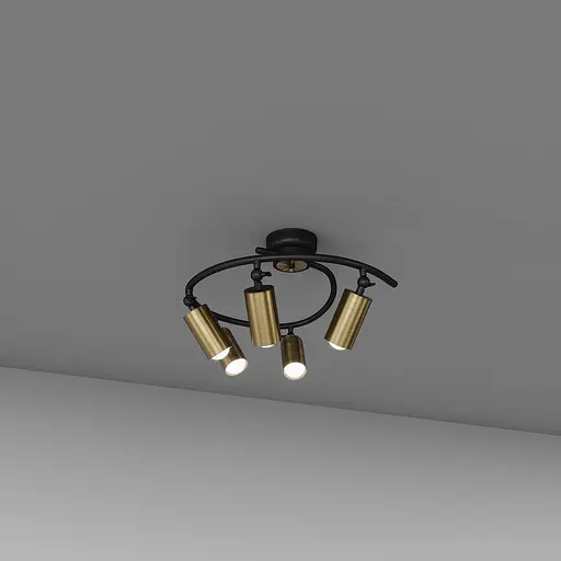 Стельовий світильник SV0043-5 BK+GD - фото 1