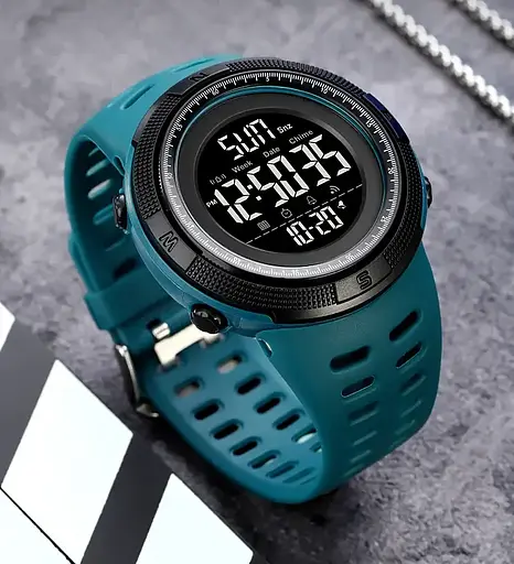 Спортивные наручные часы Skmei 2070 (Бирюзовые с черным циферблатом) - фото 5