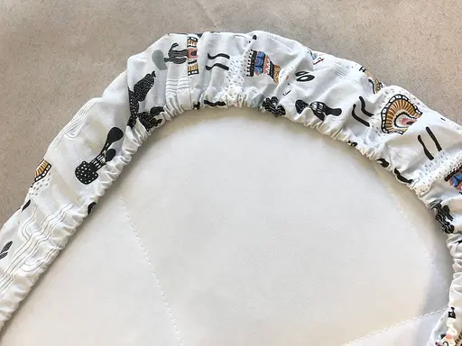 Простынь Moontime хлопковая в коляску "Ламы" - фото 4