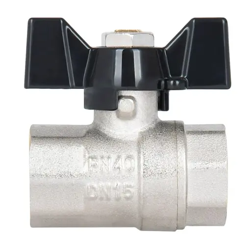 Кран кульовий Thermo Alliance Base 1/2" ВВ прямий, PN40, метелик SD602W15 - фото 4