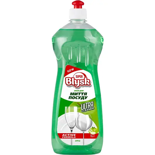 Засіб для миття посуду Super Blysk Яблуко 1 л