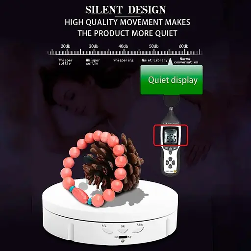 Поворотний стіл Puluz EDA001416201B 14см White [86238] - фото 4