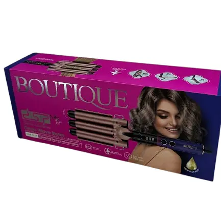 Плойка DSP XPRO DS-20247 на три волны 45 Вт Рожевий - фото 6