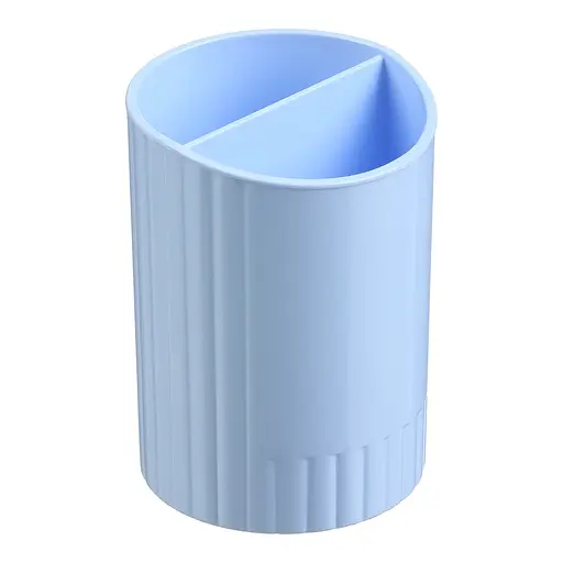 Стакан для письменных принадлежностей Pastel, круглый, на два отделения, голубой