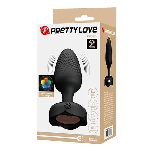 Анальна пробка Pretty Love Varian 10.8 см (чорний) - фото 3