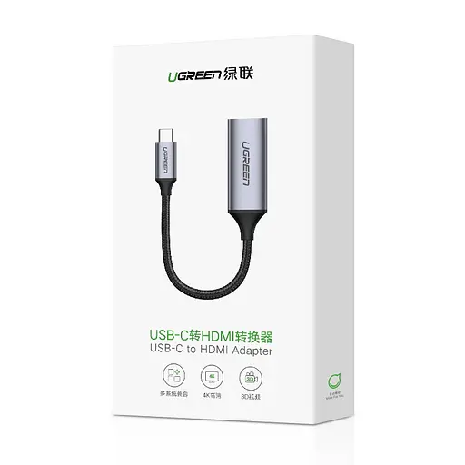 Перехідник Ugreen USB 2.0 Type C HDMI V2.0 4K 60Hz 10 См CM297 Сірий - фото 8