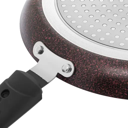 Сковорода для блинов Ø 20 см с антипригарным покрытием «Красный мрамор», A-plus Черный 87280 - фото 9