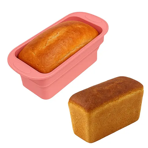 Форма для выпечки хлеба силиконовая 29.5х12.3х11 см, Profsil Розовый 86645 - фото 1