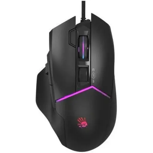 Миша Bloody W95 Ultra Stone чорний USB оптична сенсор Alpha 20K 100 - 20 000 cpi 40G 350IPS RGB підсвічування - фото 1
