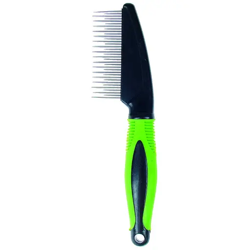 Гребінець TatraPet Dog Expert дворядний з пластиковою ручкою 5 x 21 см