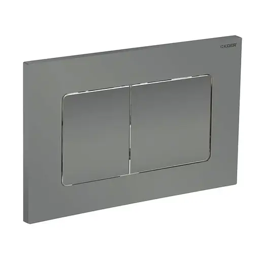 Панель змиву Koer KT-0602-07 пластикова, кнопка квадратна KR5183, Графит - фото 1