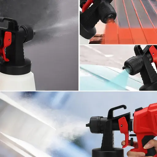 Акумуляторний фарборозпилювач Cordless Paint Spray Gun 0.8L 400W Red - фото 4