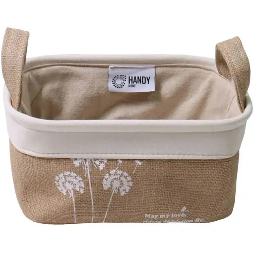 Корзина текстильная с ручками Handy Home Fly, 28х18х14 см, бежевый (NEW-04)