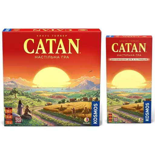 Настольная игра Rozum Катан. Настольная игра + Дополнение для 5-6 игроков (укр.) (R100UA+1) - фото 1