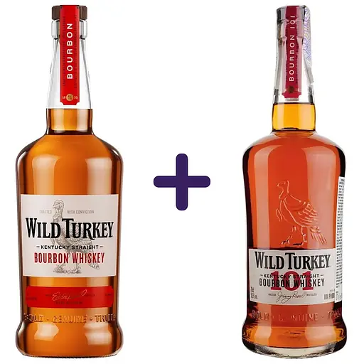 Набір: виски Wild Turkey 40.5% 0.7 л + виски Wild Turkey 101, 50.5% 0.7 л - фото 1