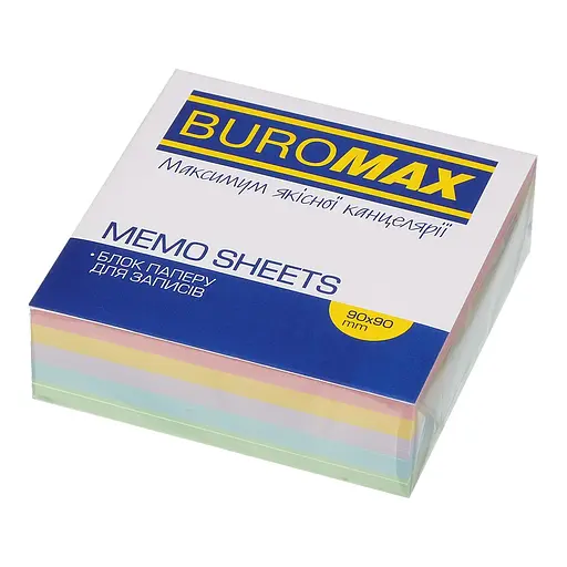 Блок бумаги для заметок Люкс Декор Pastel, 90x90x30 мм, склеенный