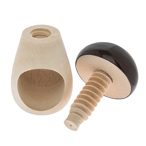 Винтовой деревянный орехокол «Гриб» с темно-коричневой шапкой, Woodly 85952 - фото 7