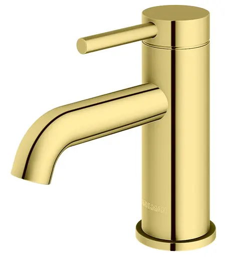 Смеситель для умывальника Kohlman Axel gold низкий QB100AGD Золотой - фото 1