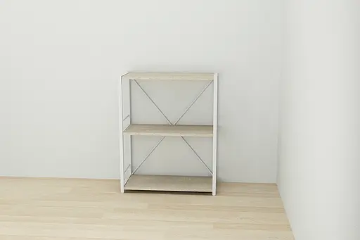 Этажерка 3/60 Ferrum-decor Серии Коннект 73x60x28 белый ДСП Дуб Сонома 16мм (FRD-104263) - фото 4