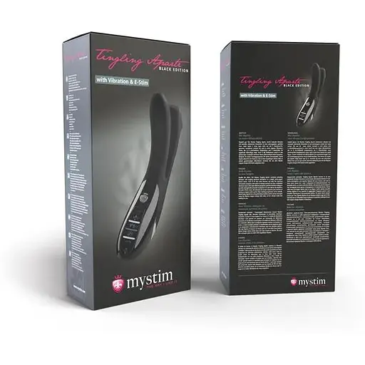 Вібратор подвійний з електростимуляцією Mystim Tingling Aparte eStim Black - фото 11