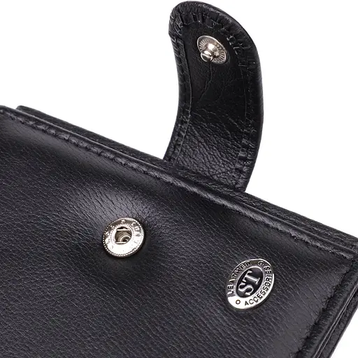 Мужской кошелек вертикальный из натуральной кожи ST Leather 7.5х10.5х1 см acs0029623 - фото 5