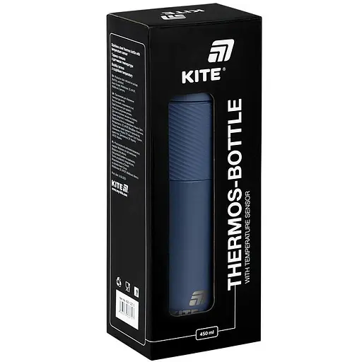 Термос с термодатчиком Kite синий 450 мл (K25-1227-2) - фото 6