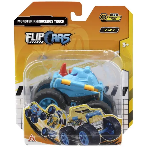 Машинка-трансформер Flip Cars 2 в 1 Монстр-трак Носоріг EU463875A-03
