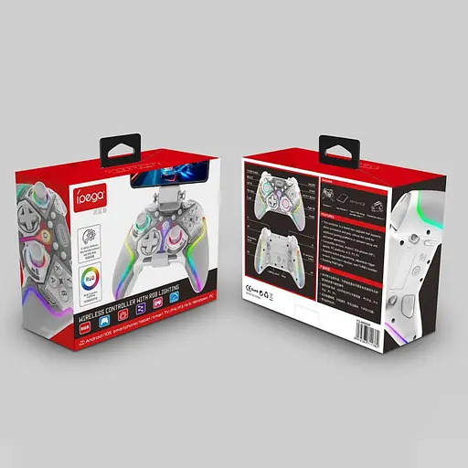 Геймпад iPega PG-9666SB с поддержкой PS/PC/Android/iOS с RGB-подсветкой серый - фото 4