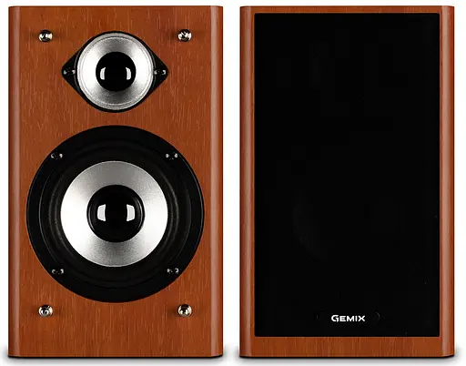 Колонки 2.0 Gemix TF-5 Cherry 2 x 5 Вт МДФ питание от сети 220V управление сзади - фото 2