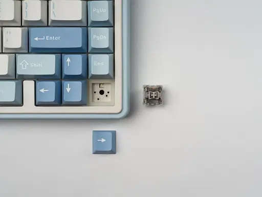 Игровая механическая клавиатура AULA F75 / Три режима подключения / Greywood V3 Switch / Blue White - фото 4