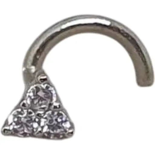 Золота сережка-пірсинг Астор в ніс з фіанітом. 2182442Б