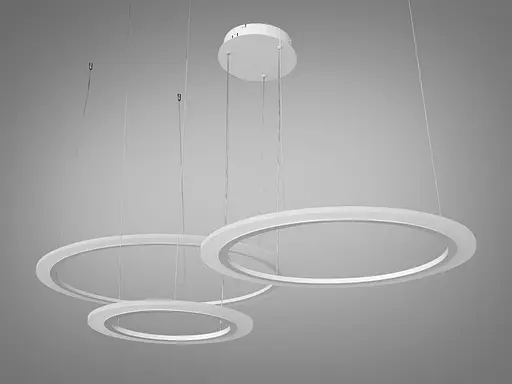 Гармонійна новинка, світлодіодна люстра на тросах, 115 Вт, біла - фото 2