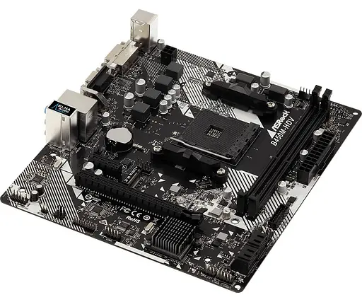 Материнська плата AsRock B450M-HDV R4.0 (B450M-HDV R4.0) (Socket AM4, AMD B450, Micro-ATX) - фото 3