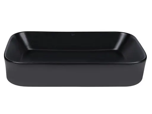 Комплект Qtap Scorpio: Раковина накладная прямоугольная 550х390х120 мм Matt Black + Донный клапан PU03 (QT14112243MBN47298) - фото 2